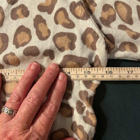 Vintage dELiA*s Leopard Print Cardigan Baby Blue – Y2K 90s Grunge Medium - Picture 5 of 5